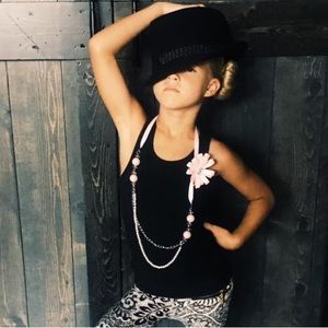 NEW Girls Black Razor Lace Back Tank 🖤